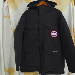 Canada Goose Black Multi-Pocket Parka Down Jacket